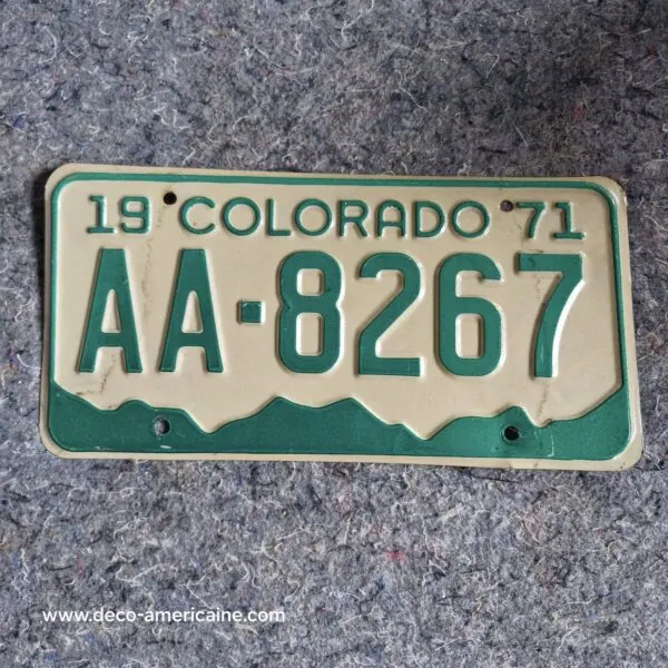 plaque d'immatriculation américaine colorado antique (relief) (copie)