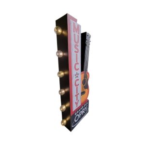 enseigne lumineuse avec ampoule à leds 2 faces grand ole opry