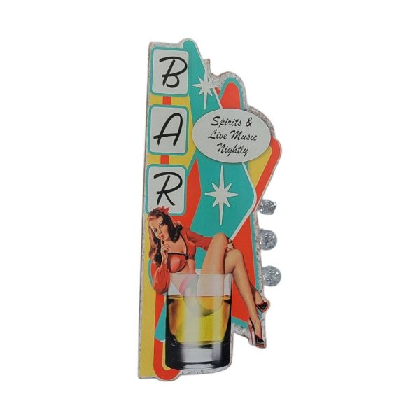 enseigne lumineuse avec ampoule à leds 2 faces bar