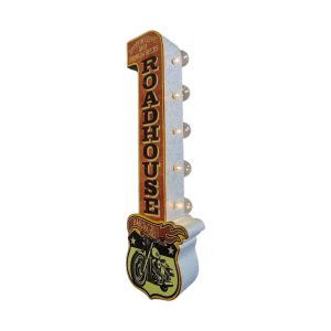 enseigne lumineuse avec ampoule à leds 2 faces road house