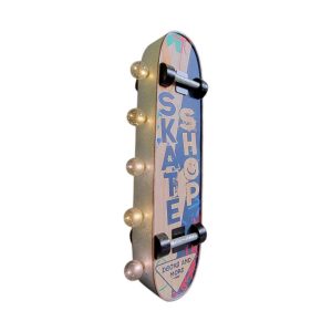 enseigne lumineuse avec ampoule à leds 2 faces skate shop