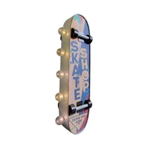 enseigne lumineuse avec ampoule à leds 2 faces skate shop
