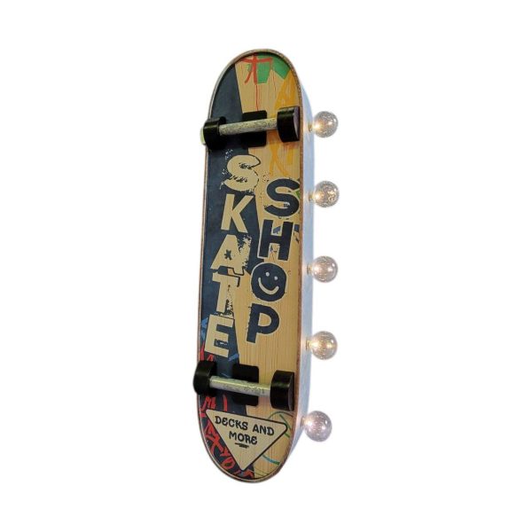 enseigne lumineuse avec ampoule à leds 2 faces skate shop