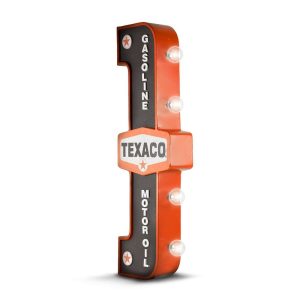 enseigne lumineuse avec ampoule à leds 2 faces texaco