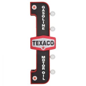 enseigne lumineuse avec ampoule à leds 2 faces texaco