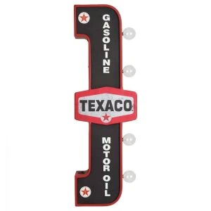 enseigne lumineuse avec ampoule à leds 2 faces texaco