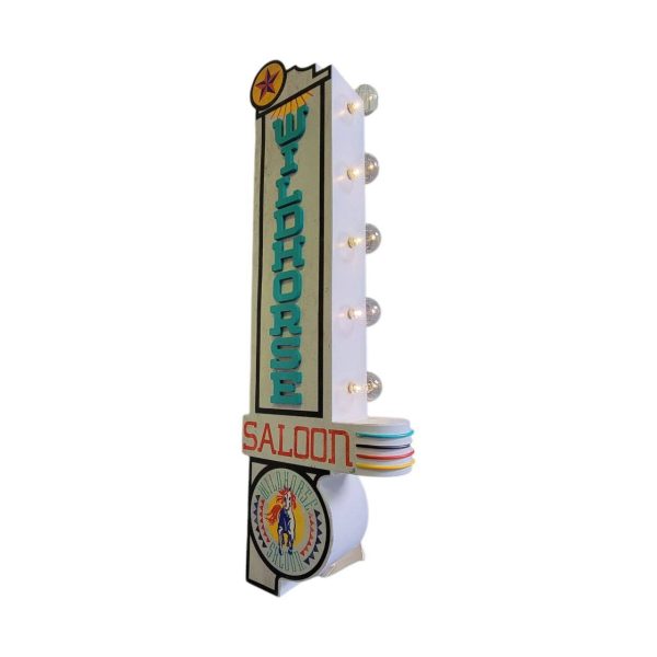 enseigne lumineuse avec ampoule à leds 2 faces wildhorse saloon