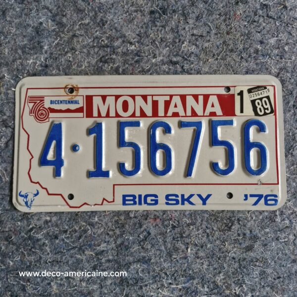 plaque d'immatriculation américaine montana big sky (relief) (copie)