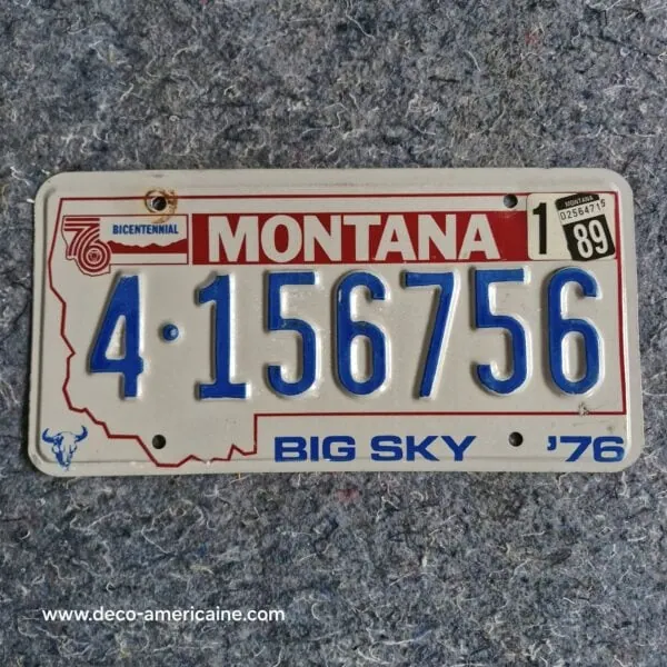 plaque d'immatriculation américaine montana big sky (relief) (copie)