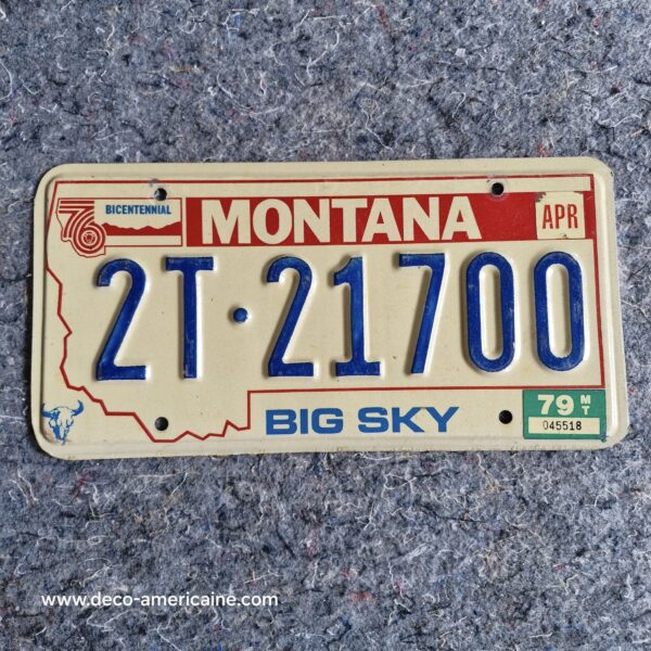 plaque d'immatriculation américaine montana big sky (relief) (copie)