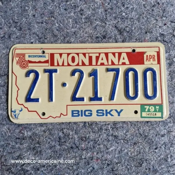 plaque d'immatriculation américaine montana big sky (relief) (copie)