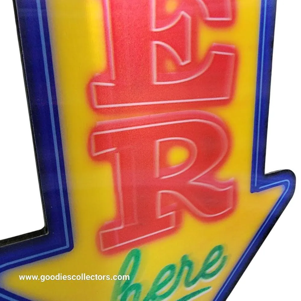 plaque murale a effet lenticulaire 3d ice cold beer here