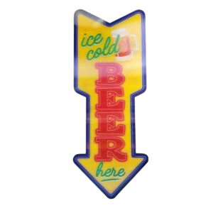 plaque murale a effet lenticulaire 3d ice cold beer here