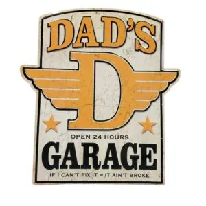 Plaque deco americaine dad's garage