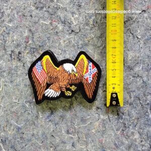 patche pour blouson de cuir ou veste jean american eagle 7x9cm rebels flag