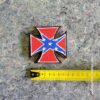 patche pour blouson de cuir ou veste jean confederate chopper cross 8x8cm