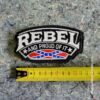 patche pour blouson de cuir ou veste jean rebel and proud of it 6x11.5cm