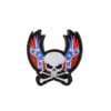 patche pour blouson de cuir ou veste jean skull on rebel flag wings 9.5x8cm