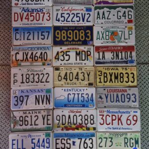 lot de plaques d'immatriculation des 50 etats américains collection complète (copie)