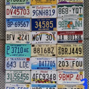 lot de plaques d'immatriculation des 50 etats américains collection complète #3