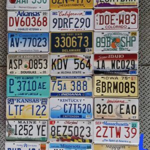 lot de plaques d'immatriculation des 50 etats américains collection complète #2 (copie)