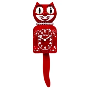 space cherry lady kit cat klock