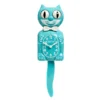 vibrant blue turquoise kit cat klock