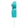 vibrant blue turquoise kit cat klock