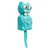 vibrant blue turquoise kit cat klock