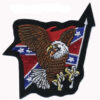 patche pour blouson de cuir ou veste jean screaming eagle on confederate flag 7x8cm