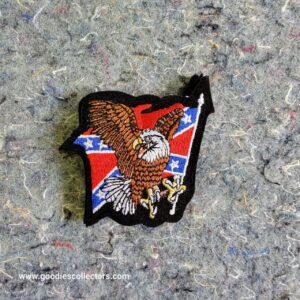 patche pour blouson de cuir ou veste jean screaming eagle on confederate flag 7x8cm