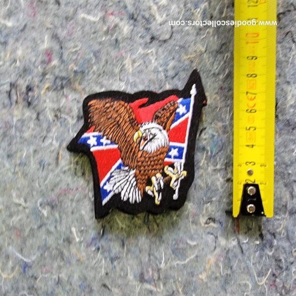 patche pour blouson de cuir ou veste jean screaming eagle on confederate flag 7x8cm