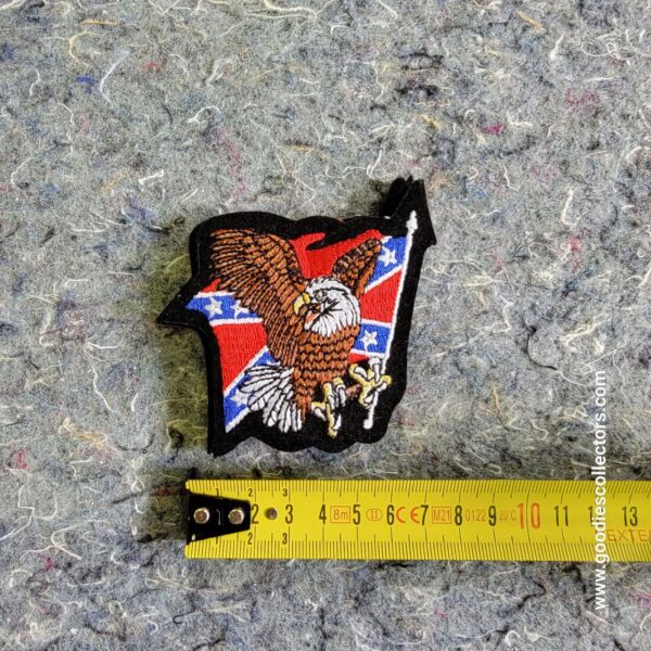 patche pour blouson de cuir ou veste jean screaming eagle on confederate flag 7x8cm