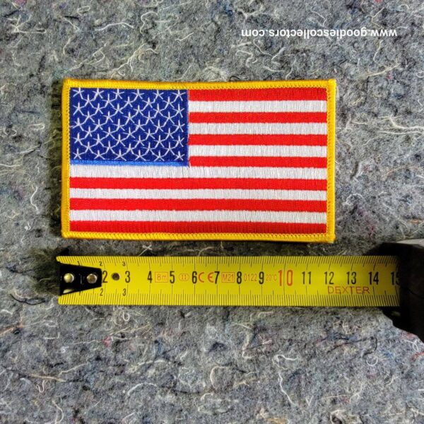 patche pour blouson de cuir ou veste jean usa flag 12x7cm