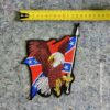 patche pour blouson de cuir ou veste jean screaming eagle on confederate flag 12,7x17,80cm