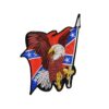 patche pour blouson de cuir ou veste jean screaming eagle on confederate flag 12,7x17,80cm
