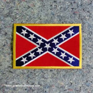 patche pour blouson de cuir ou veste jean battle flag confédérés 18.4x11.5cm