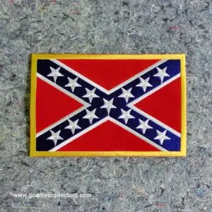 patche pour blouson de cuir ou veste jean battle flag confédérés 18.4x11.5cm