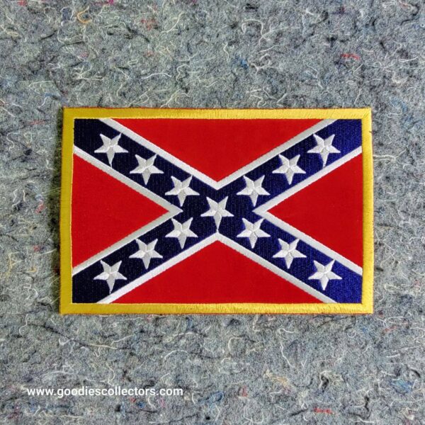 patche pour blouson de cuir ou veste jean battle flag confédérés 18.4x11.5cm