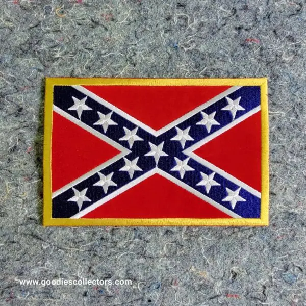 patche pour blouson de cuir ou veste jean battle flag confédérés 18.4x11.5cm