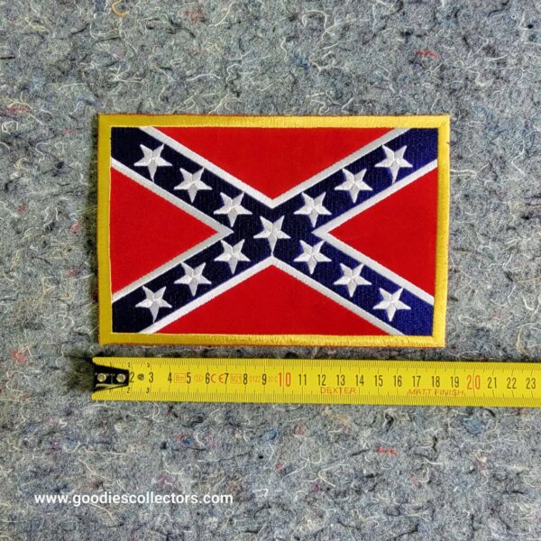 patche pour blouson de cuir ou veste jean battle flag confédérés 18.4x11.5cm