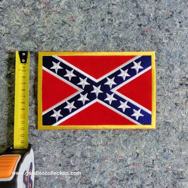 patche pour blouson de cuir ou veste jean battle flag confédérés 18.4x11.5cm