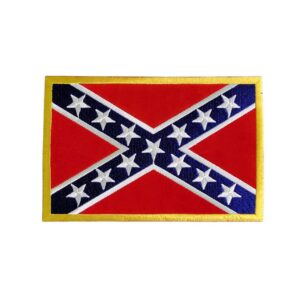 patche pour blouson de cuir ou veste jean battle flag confédérés 18.4x11.5cm