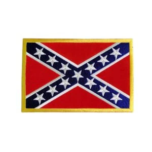 patche pour blouson de cuir ou veste jean battle flag confédérés 18.4x11.5cm