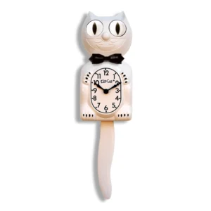 white kit cat klock
