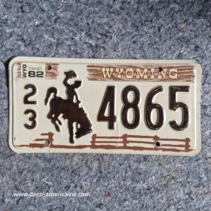 plaque d'immatriculation américaine wyoming blue cowboy(relief) (copie)