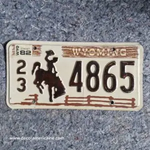 plaque d'immatriculation américaine wyoming blue cowboy(relief) (copie)