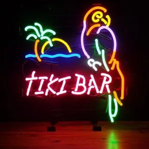 enseigne néon lumineuse décoration américaine tiki bar