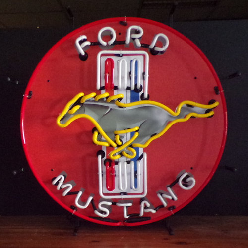 enseigne néon lumineuse décoration américaine ford mustang