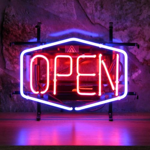enseigne néon lumineuse décoration américaine grand néon open (copie)